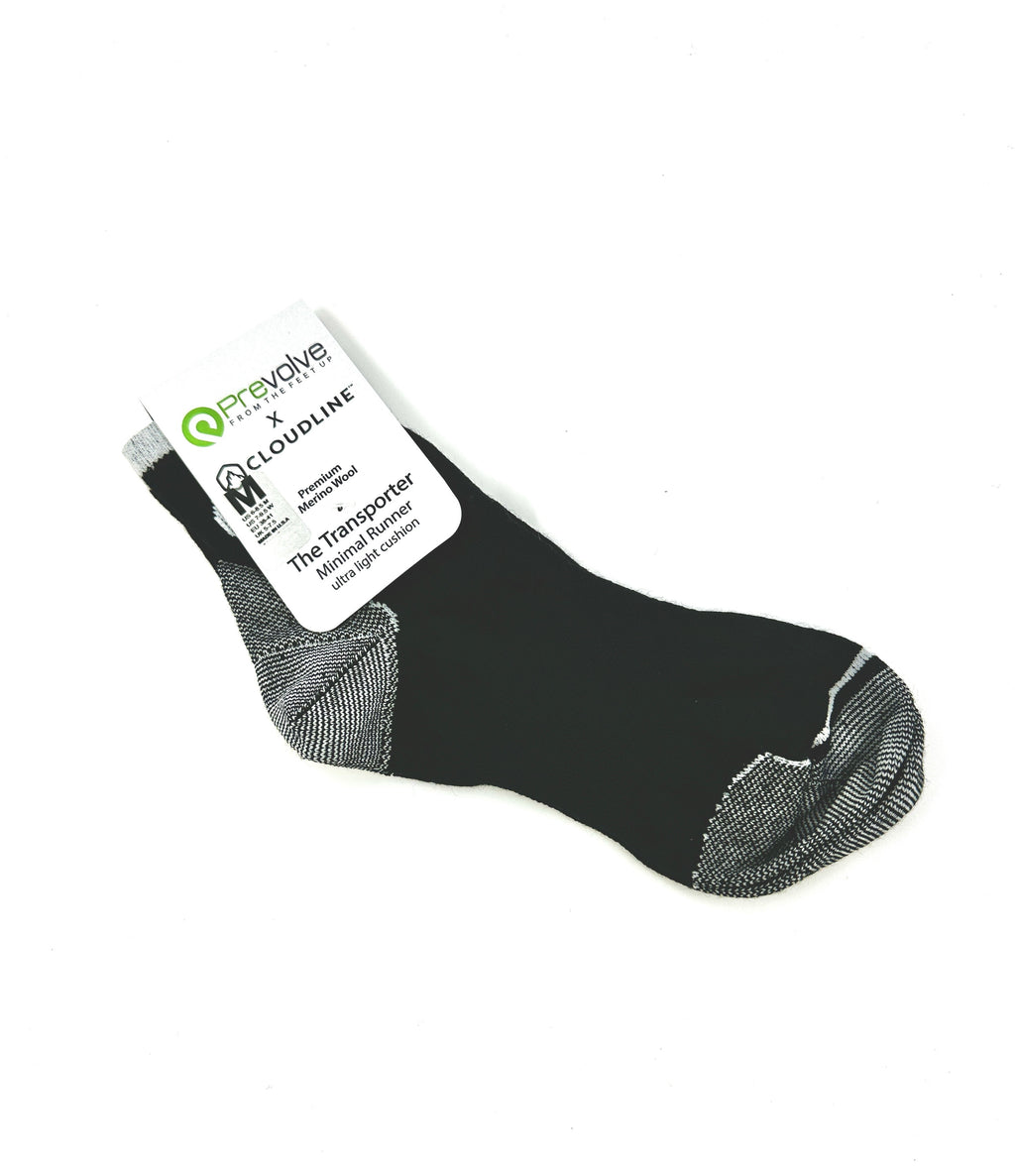 The Transporter - Minimal Runner Wool Sock - Prevolve Footwear