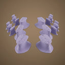 Replacement toe spacer pieces in Lilac on warm oat studio background