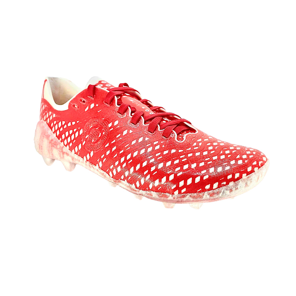 Custom Football Cleats Red Run FG Bladed – Prevolve Footwear