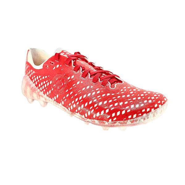 Custom Football Cleats - Red Run - FG Bladed