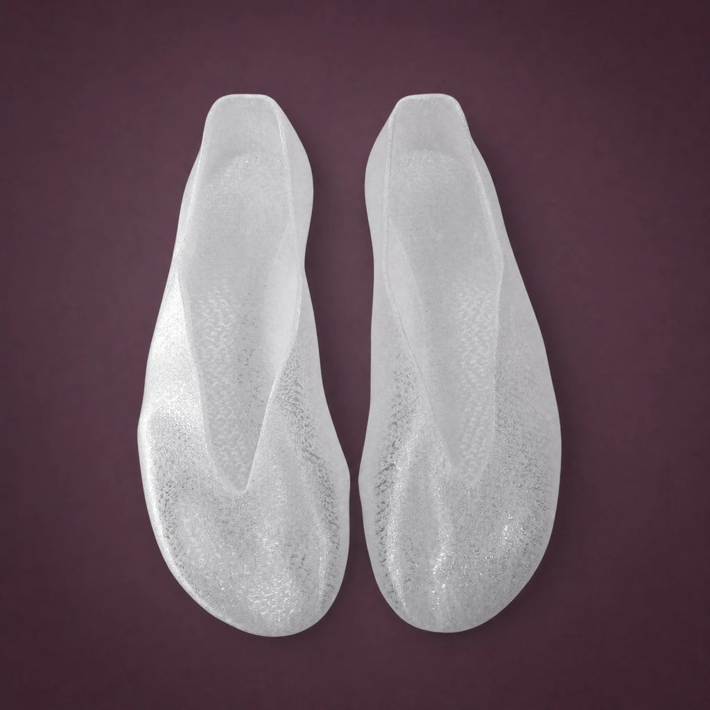 3D Custom Fit Sock pair, top view showing custom fit opening