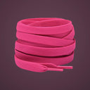 Performance Laces, neon pink coil on plum studio background