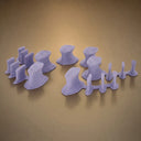 3D Custom Toe Spacers full set in Lilac, printed from your foot scan for custom fit